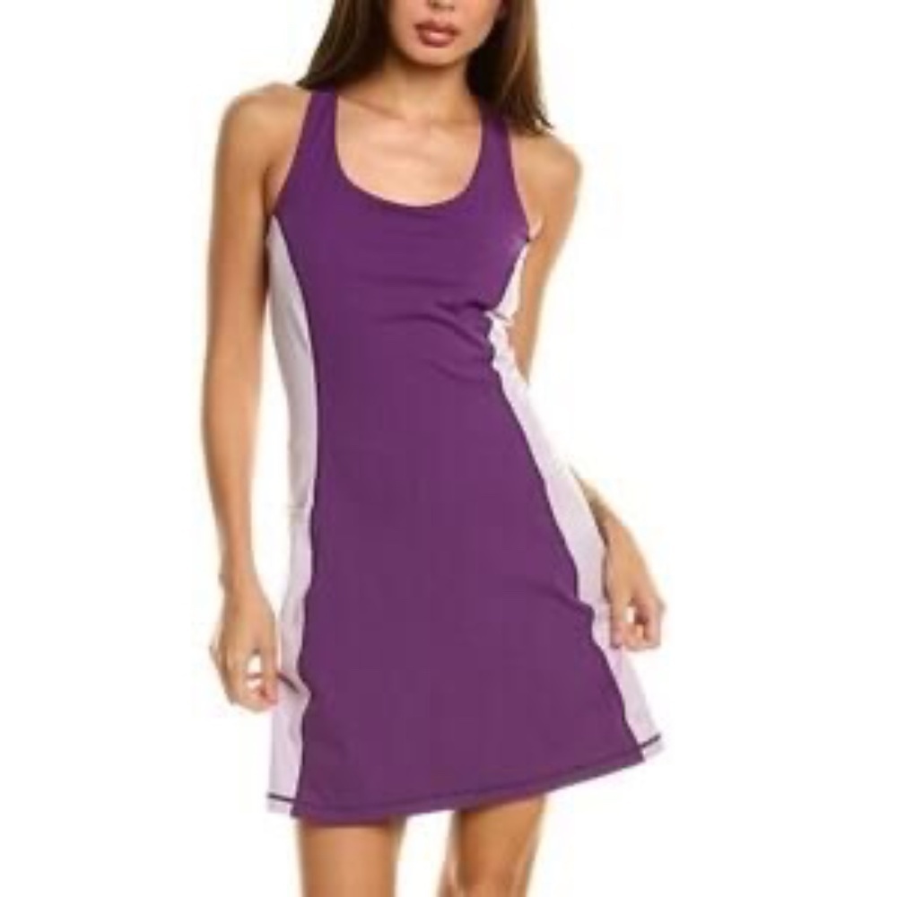 Sweaty Betty Purple Colorblock Racerback Active Dress with Pockets Womens Size M